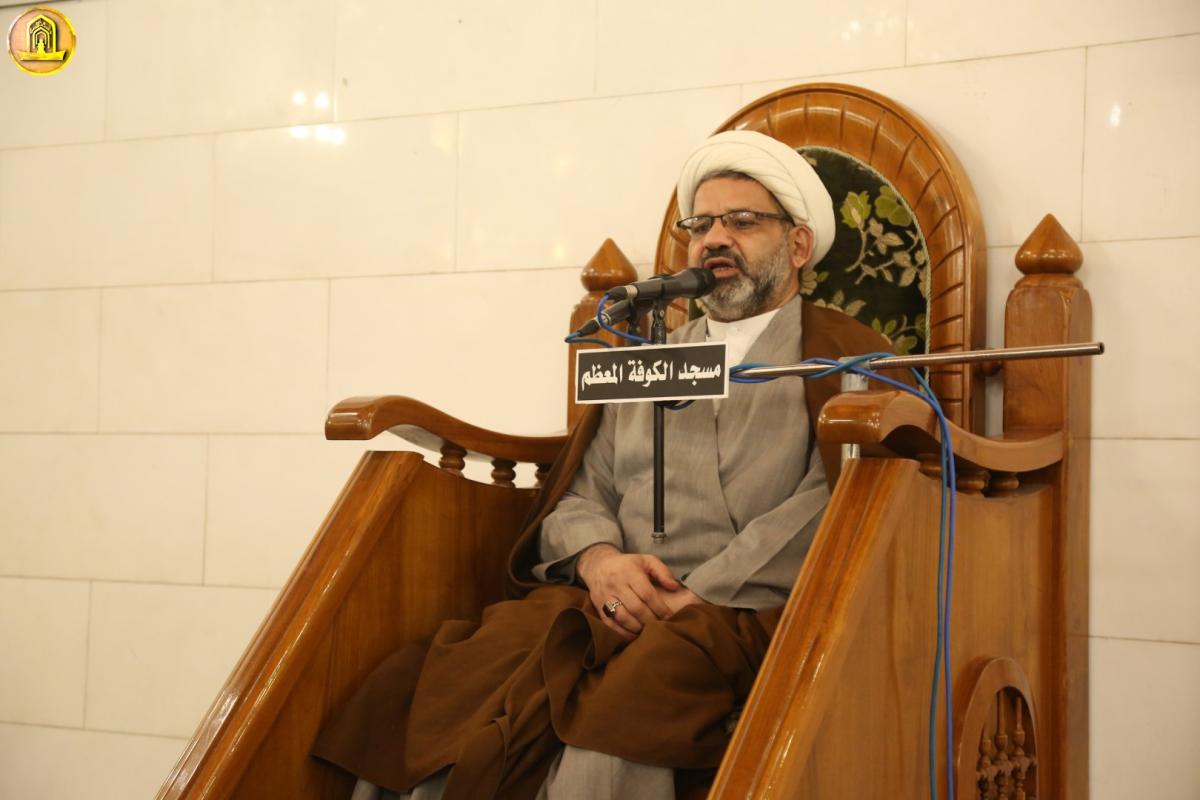 أمانة مسجد الكوفة تقيم مجلس العزاء الاسبوعي بمشاركة الخطيب الحسيني سماحة الشيخ حازم الحمداني