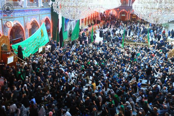 موكب الكوفة العلوية يعزي ابا الفضل العباس بذكرى وفاة السيدة ام البنين (عليهما السلام)