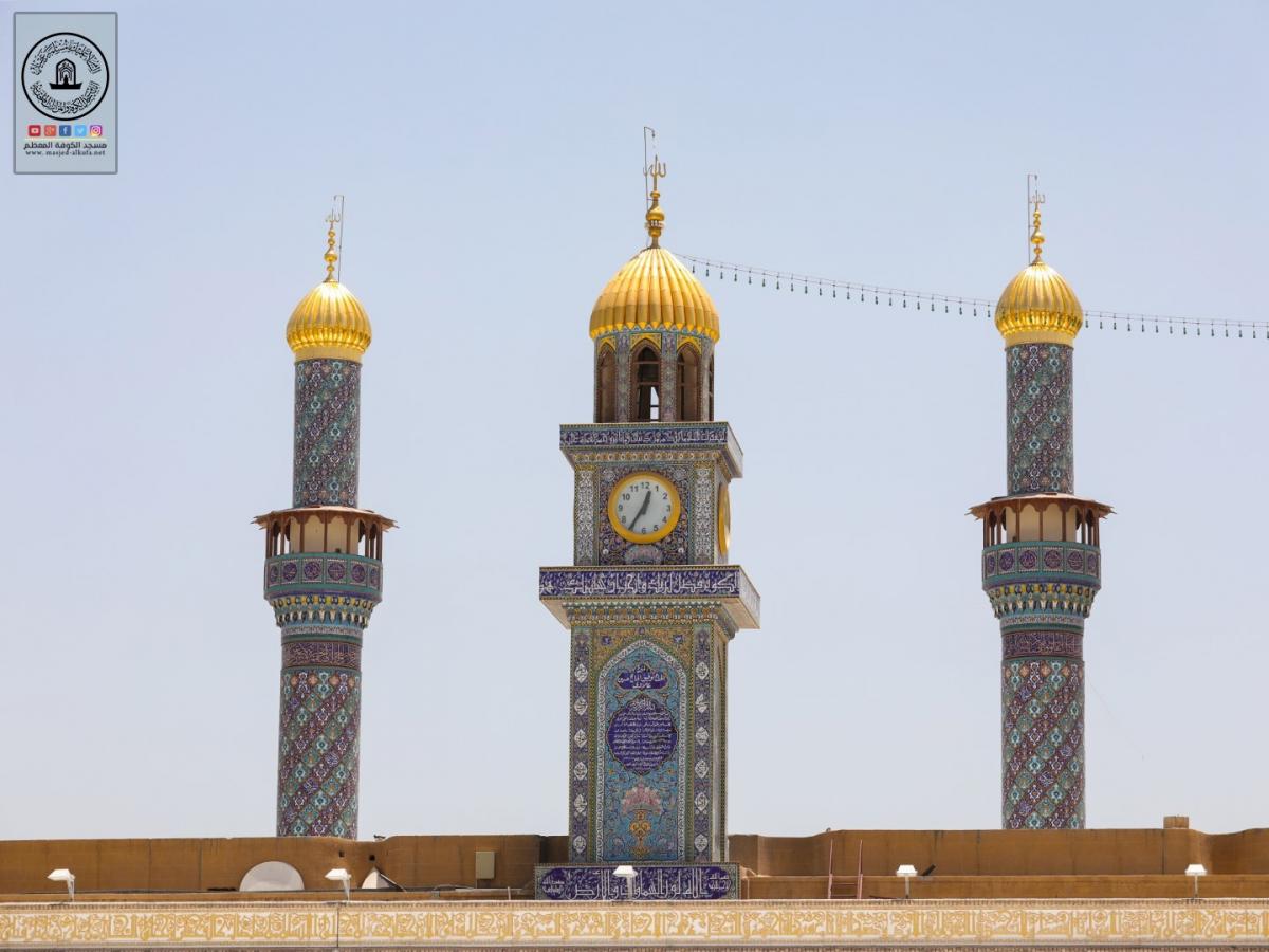 منائر صحن مسلم بن عقيل (عليه السلام) الذهبية بعد الإنجاز