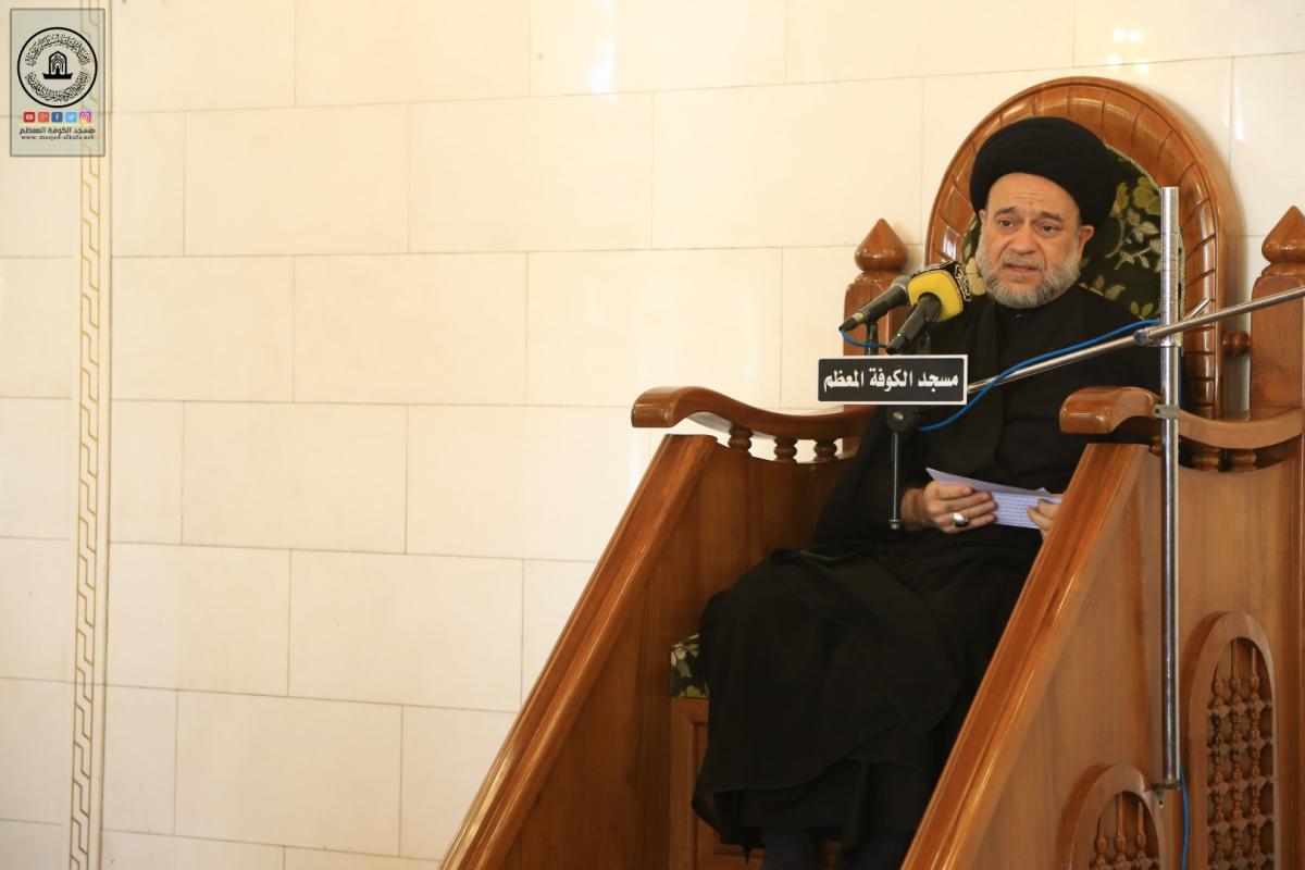 سماحة السيد علاء الموسوي يرتقي المنبر العقائدي في مسجد الكوفة ويجيب عن الشبهات والاستفسارات