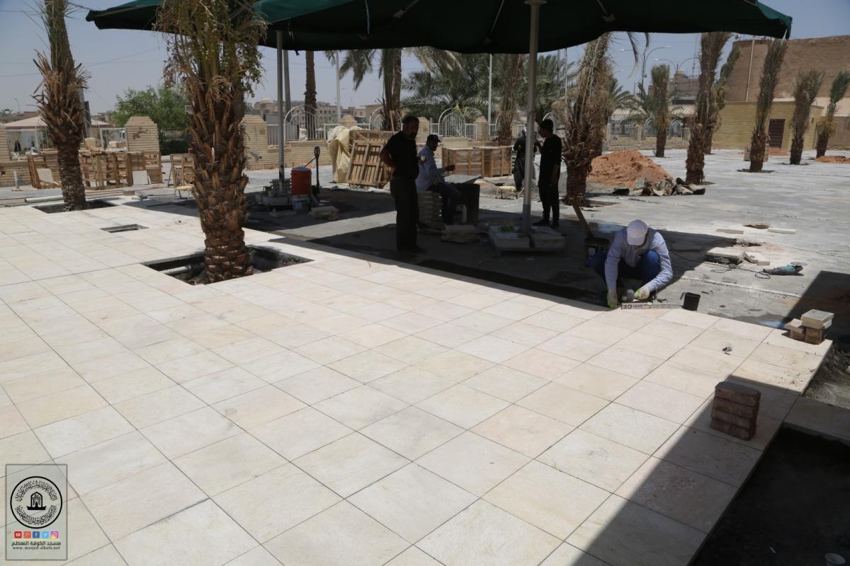 استمرار العمل بالمرحلة الأولى من مشروع صيانة دار الإمام علي بن أبي طالب (عليه السلام) في الكوفة